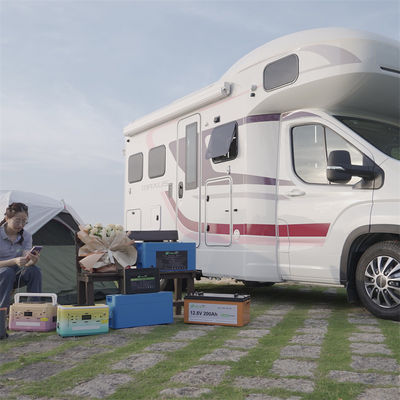 Bateria profunda recarregável do ciclo do Agm da bateria BMS Solar 12.8V 12v 200ah do reboque rv LiFePO4